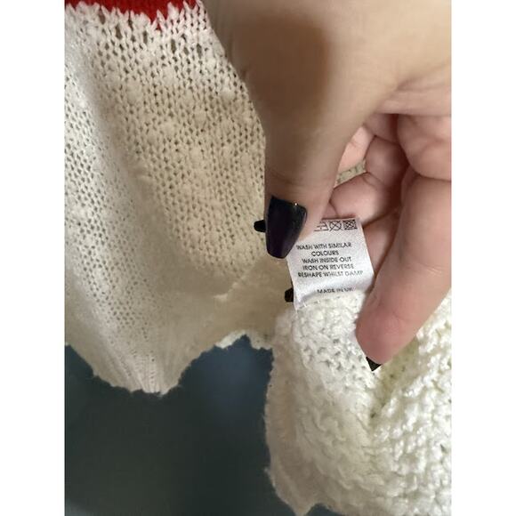 You Knitted Sweater Women's One Size Over sized LOVE Printed on Front Sheer - Picture 6 of 9